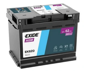 EXIDE AGM 12V 62Ah 680A Start-Stop EK620